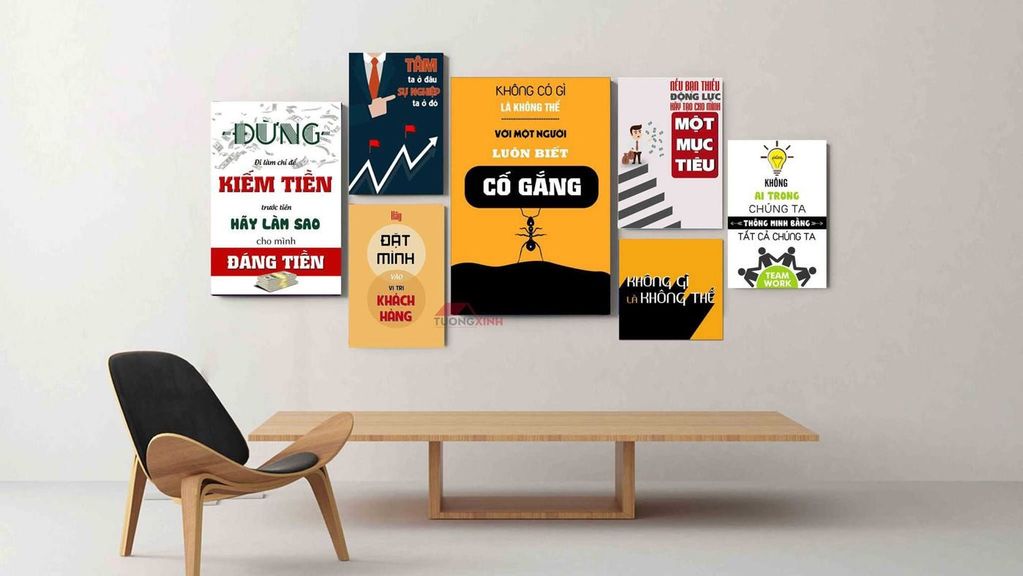 Tranh dán tường 3D văn phòng làm việc vplv01 với nhiều câu nói hay, ý nghĩa giúp các bạn văn phòng có thêm động lực làm việc mỗi ngày