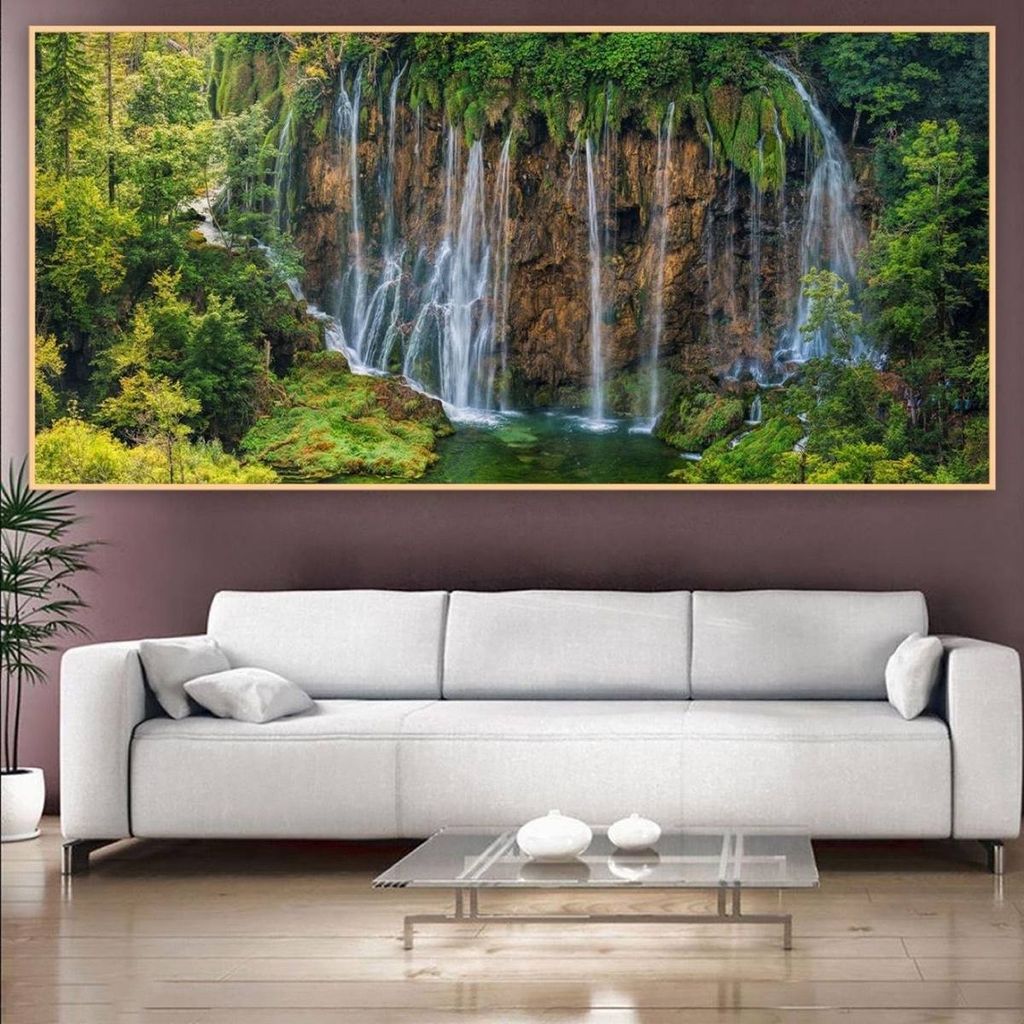 Tranh Dán Tường 3D Thác Nước Tntp92