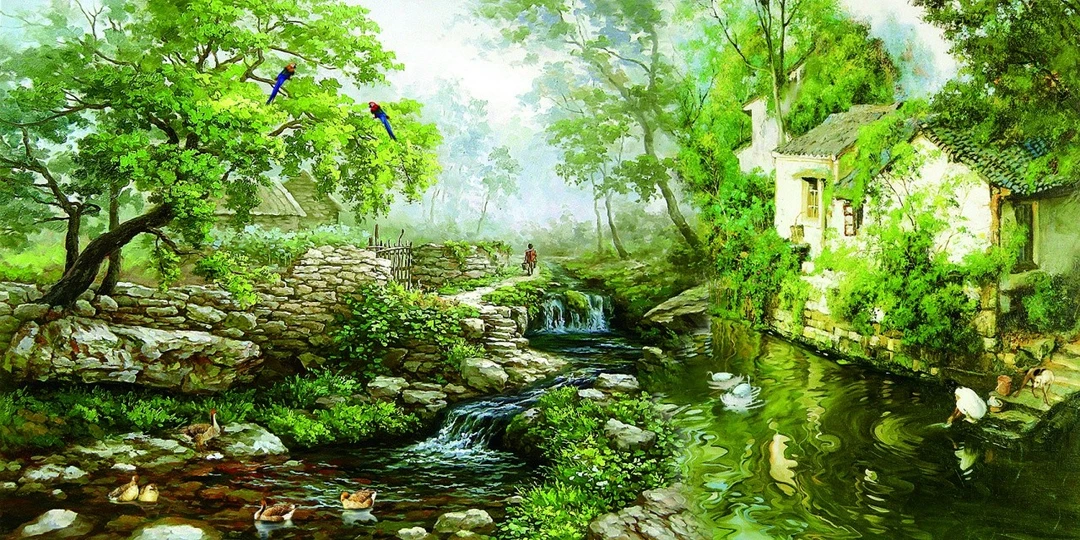 Tranh Dán Tường 3D Đồng Quê Tiến Phát Decor Dqtp01