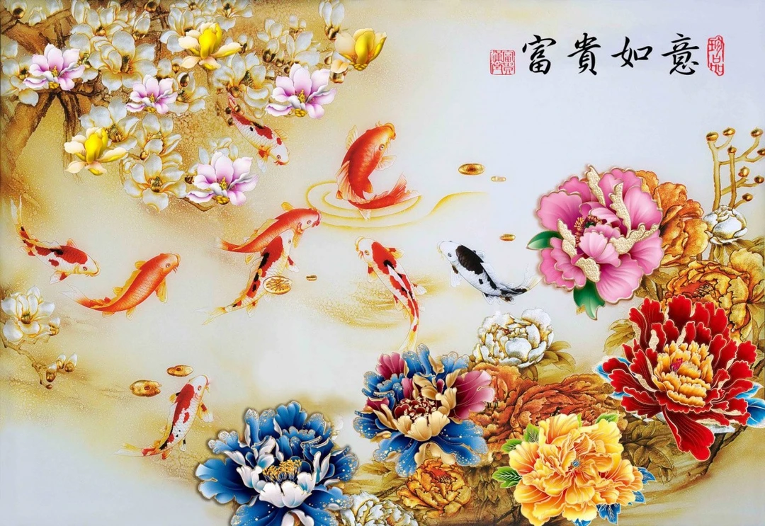 Tranh Dán Tường 3D Phong Thủy Tiến Phát Pttp35