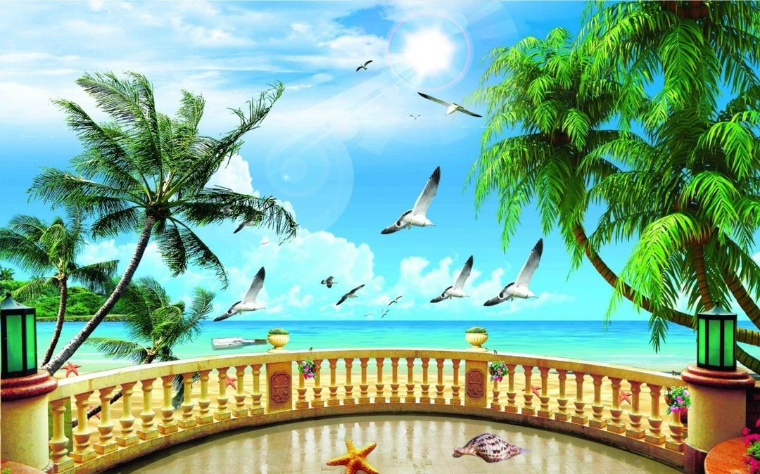 Tranh Dán Tường Cảnh Biển Đẹp Tiến Phát Cbtp113
