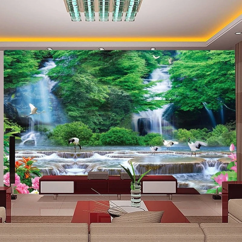 Tranh Dán Tường 3D Quang Cảnh Núi Rừng Đẹp Tiến Phát Nrtp06