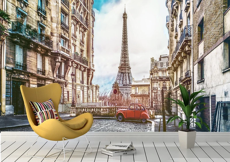 Tranh 3D Dán Tường Tháp Eiffel TPK8003