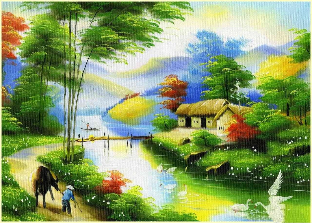 Tranh Dán Tường Đồng Quê DQ8