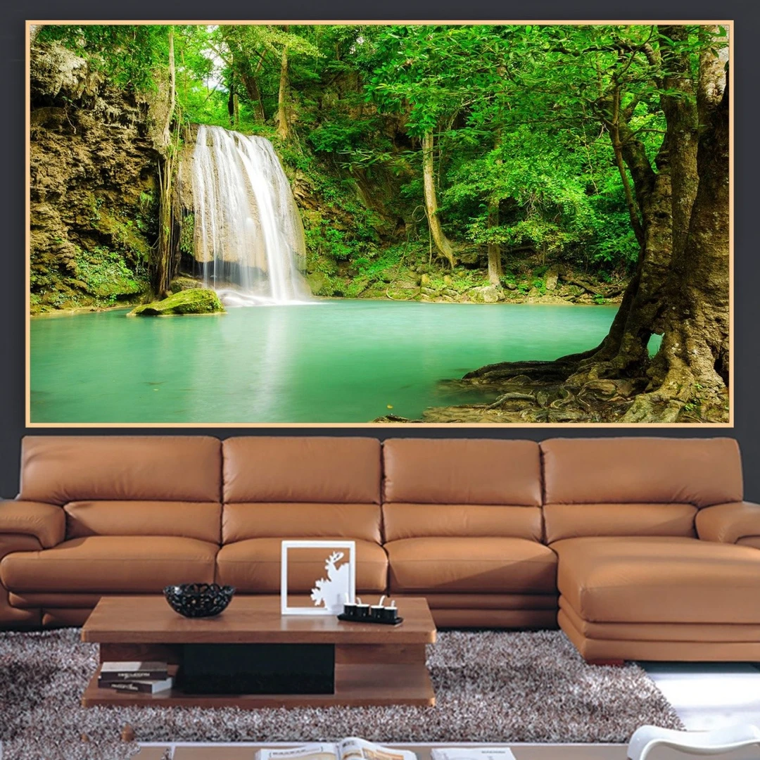 Tranh Dán Tường 3D Thác Nước Tiến Phát Decor Tntp76