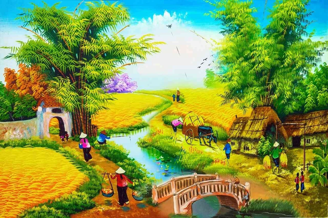 Tranh Dán Tường Đồng Quê DQ15