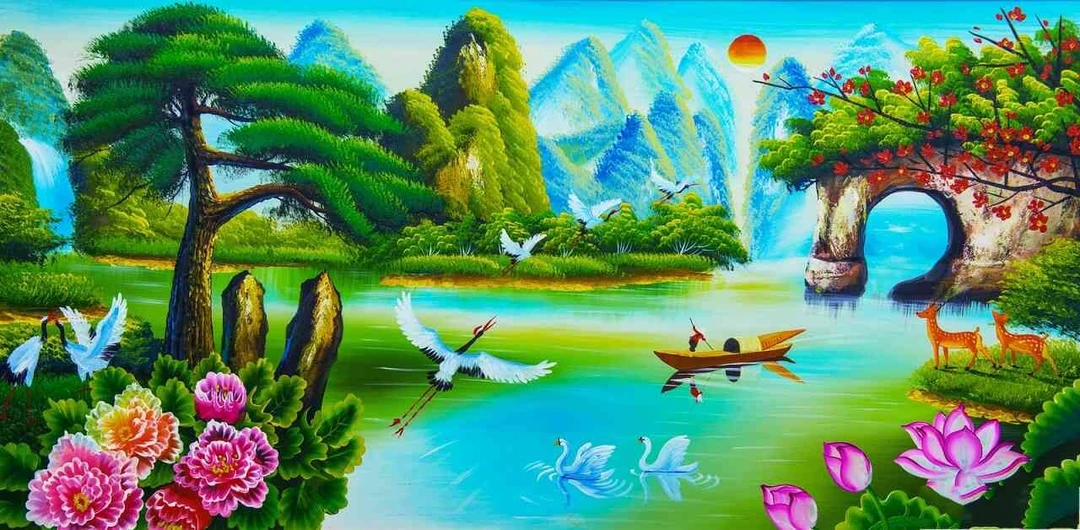 Tranh Dán Tường Đồng Quê DQ12