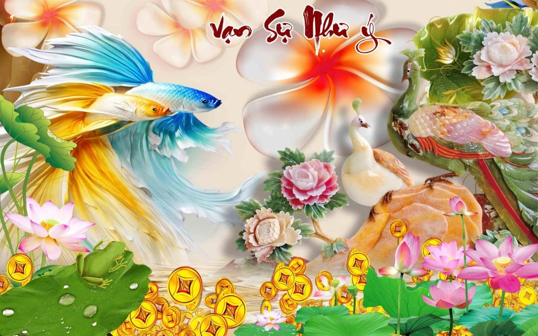 Tranh Dán Tường 3D Phong Thủy Tiến Phát Pttp24