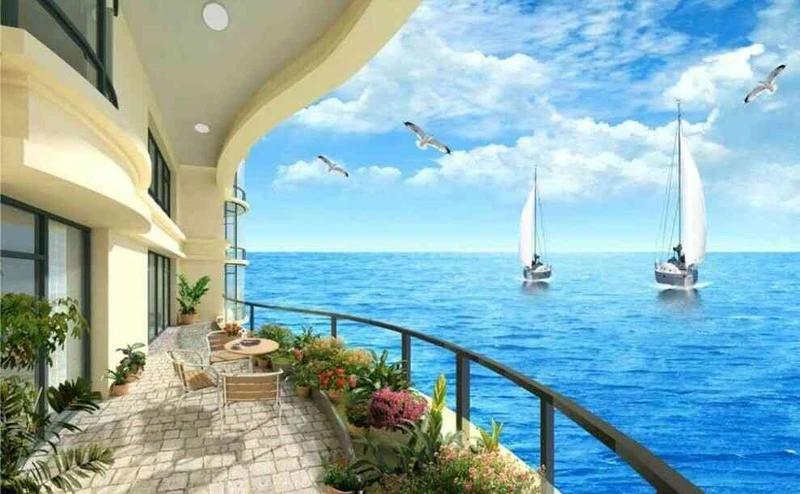 Tranh Dán Tường 3d Cảnh Biển- Đại Dương CB40