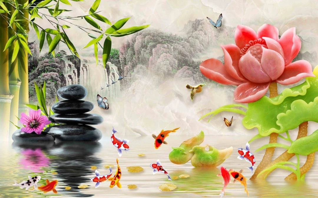 Tranh Dán Tường 3D Phong Thủy Tiến Phát Pttp18