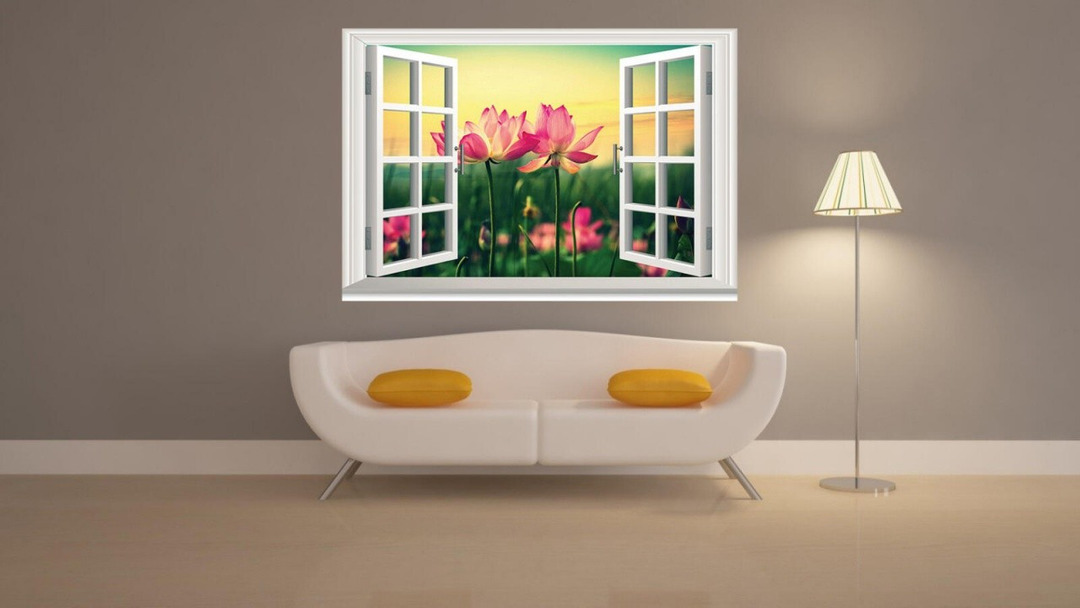 Tranh Dán Tường Cửa Sổ 3D CS43