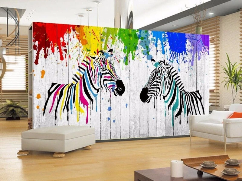 Tranh Dán Tường 3D Ngựa Vằn Nghệ Thuật nvnt01