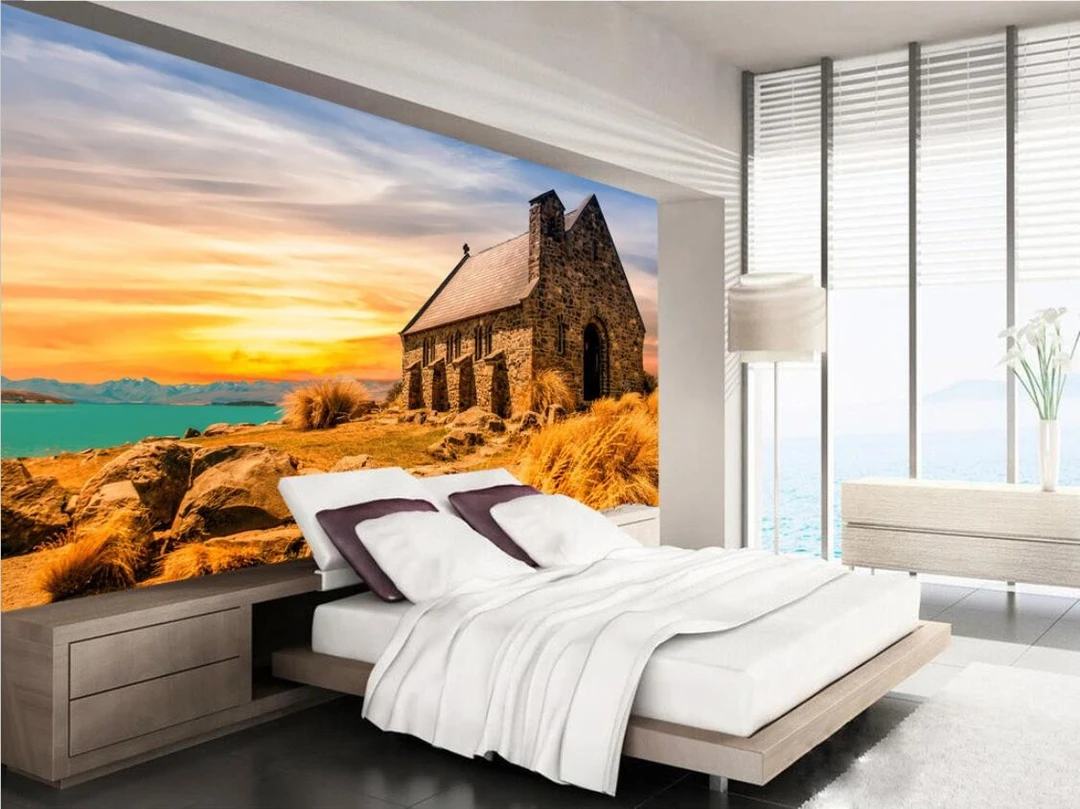 Tranh Dán Tường Phong Cảnh Thiên Nhiên Hồ Nước Tnhn09