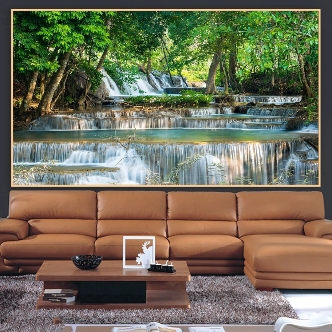 Tranh Dán Tường 3D Thác Nước Tiến Phát Decor Tntp83