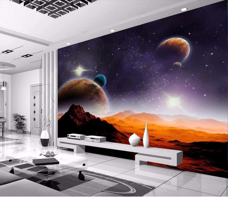 Tranh Dán Tường 3D Bầu Trời Đêm Btrd01