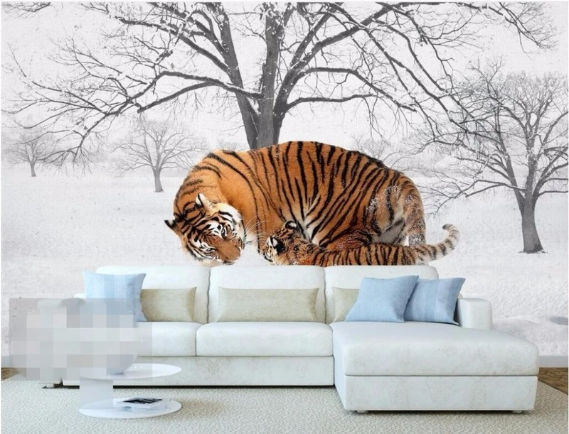 Tranh Dán Tường 3D Hổ Nghệ Thuật Hnt01