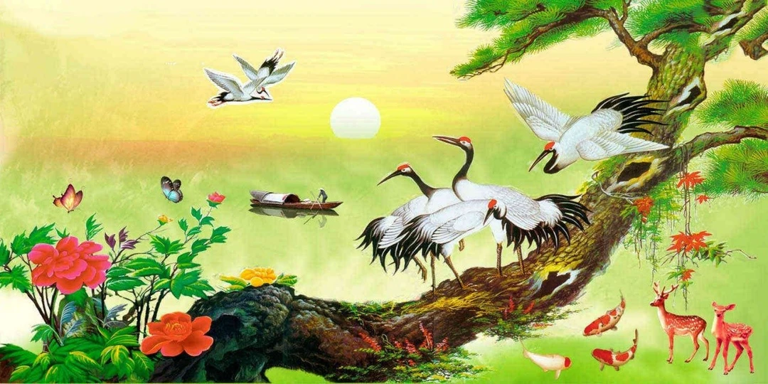 Tranh Dán Tường Sơn Thủy ST17