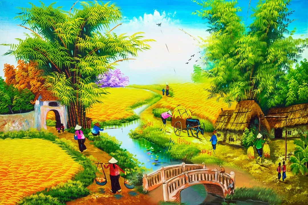 Tranh Dán Tường 3D Đồng Quê Tiến Phát Decor Dqtp19