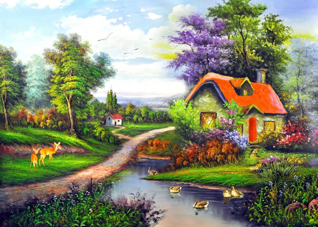 Tranh Dán Tường 3D Đồng Quê Tiến Phát Decor Dqtp03