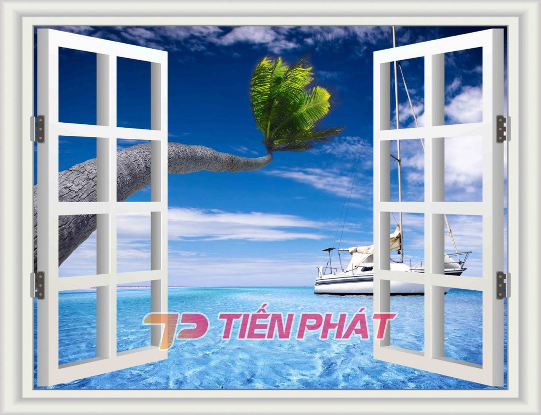 Tranh Dán Tường Cửa Sổ 3D CS01