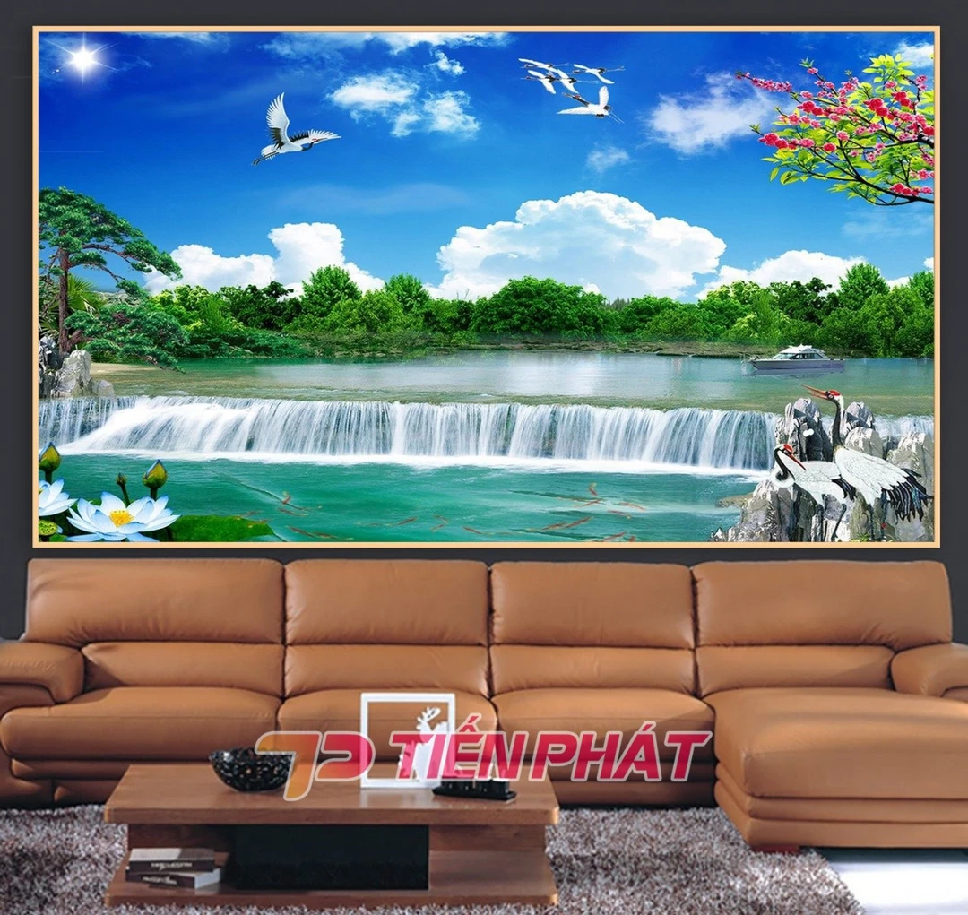 Tranh Dán Tường Thác Nước TN04