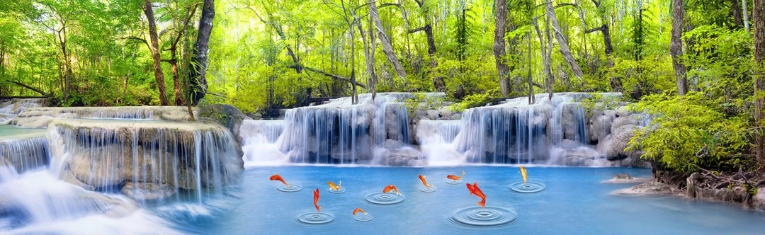 Tranh Dán Tường 3D Thác Nước Tiến Phát Decor Tntp60