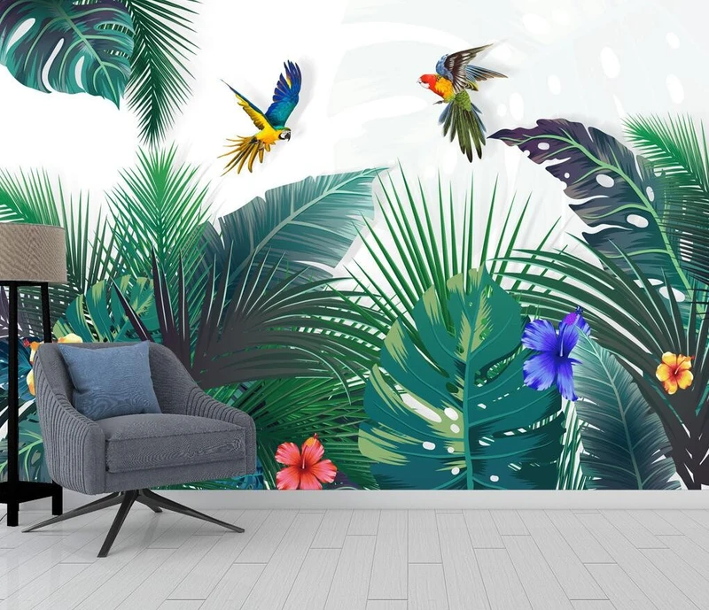 Tranh Dán Tường Lá Cây Và Chim Lvc02