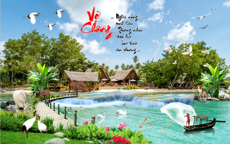 Tranh Dán Tường 3D Sơn Thủy Tiến Phát Sttp15