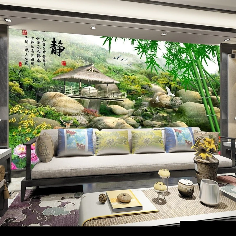 Tranh Dán Tường 3D Quang Cảnh Núi Rừng Đẹp Tiến Phát Nrtp09