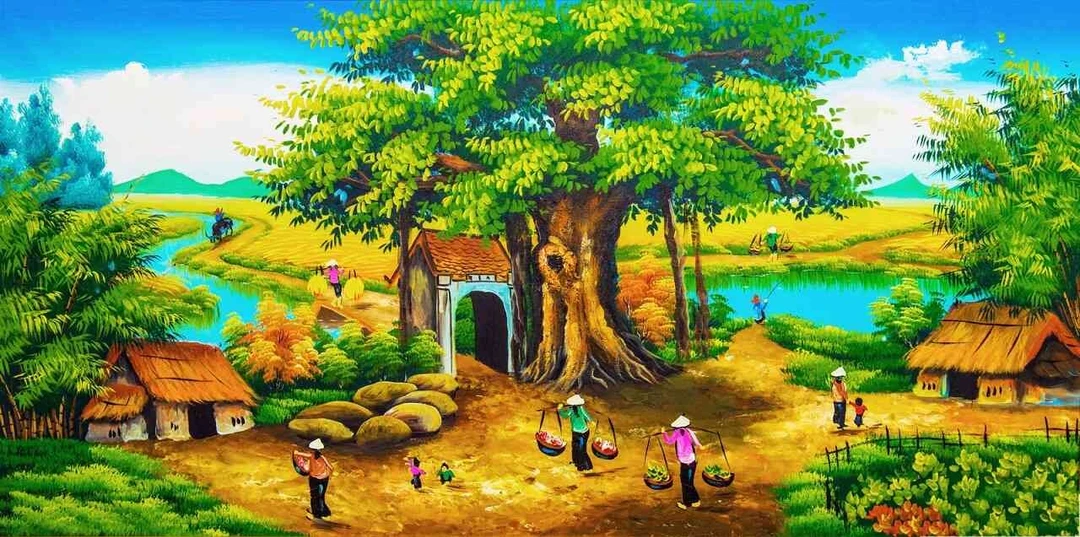 Tranh Dán Tường Đồng Quê DQ11