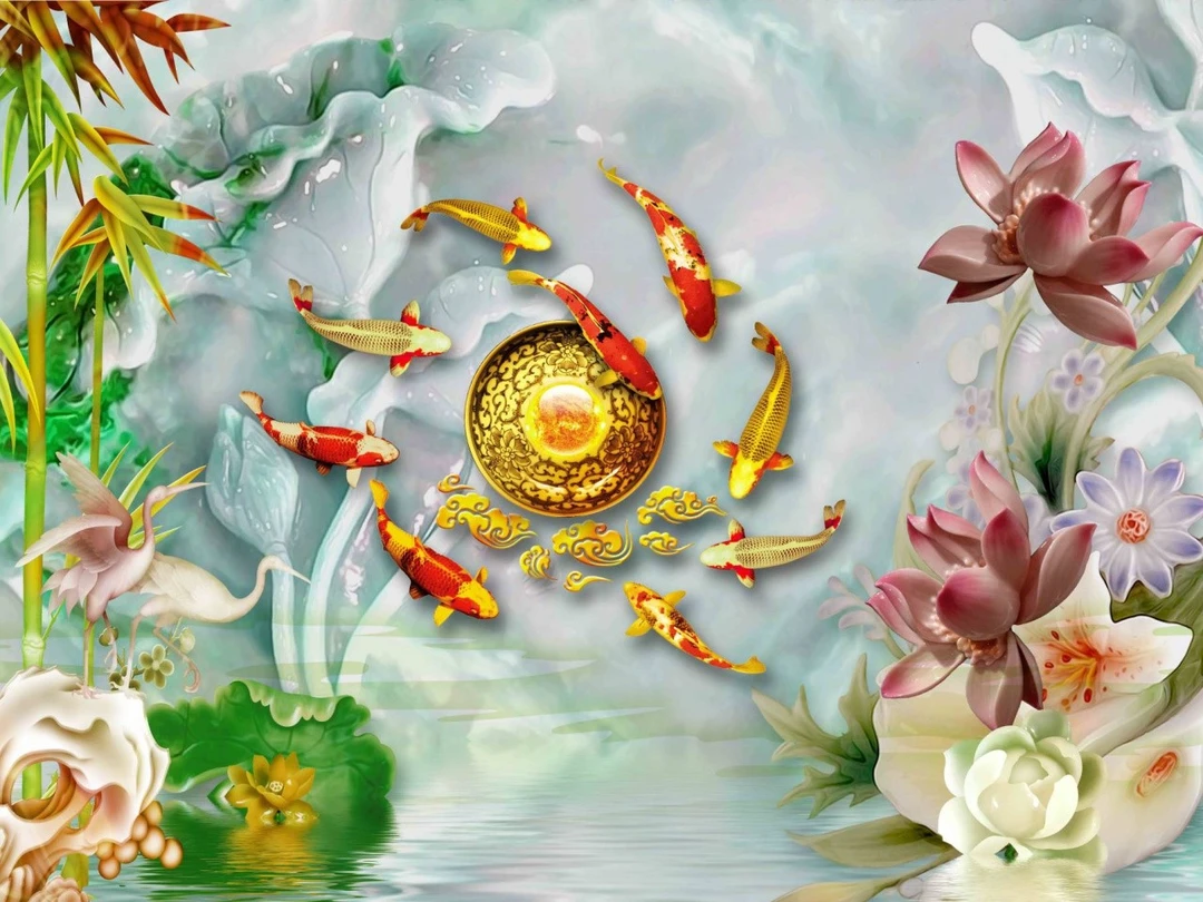 Tranh Dán Tường 3D Phong Thủy Tiến Phát Pttp12