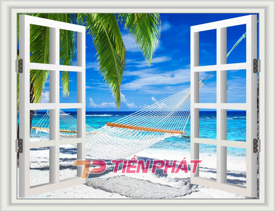 Tranh Dán Tường Cửa Sổ 3D CS01