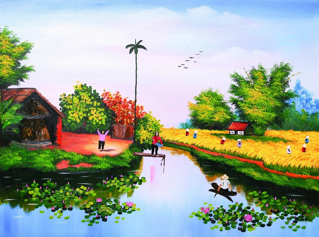 Tranh Dán Tường 3D Đồng Quê Tiến Phát Decor Dqtp20