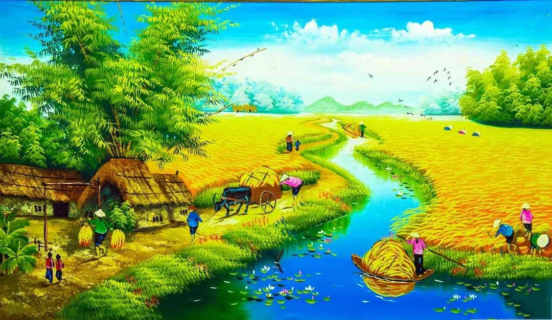 Tranh Dán Tường Đồng Quê DQ1