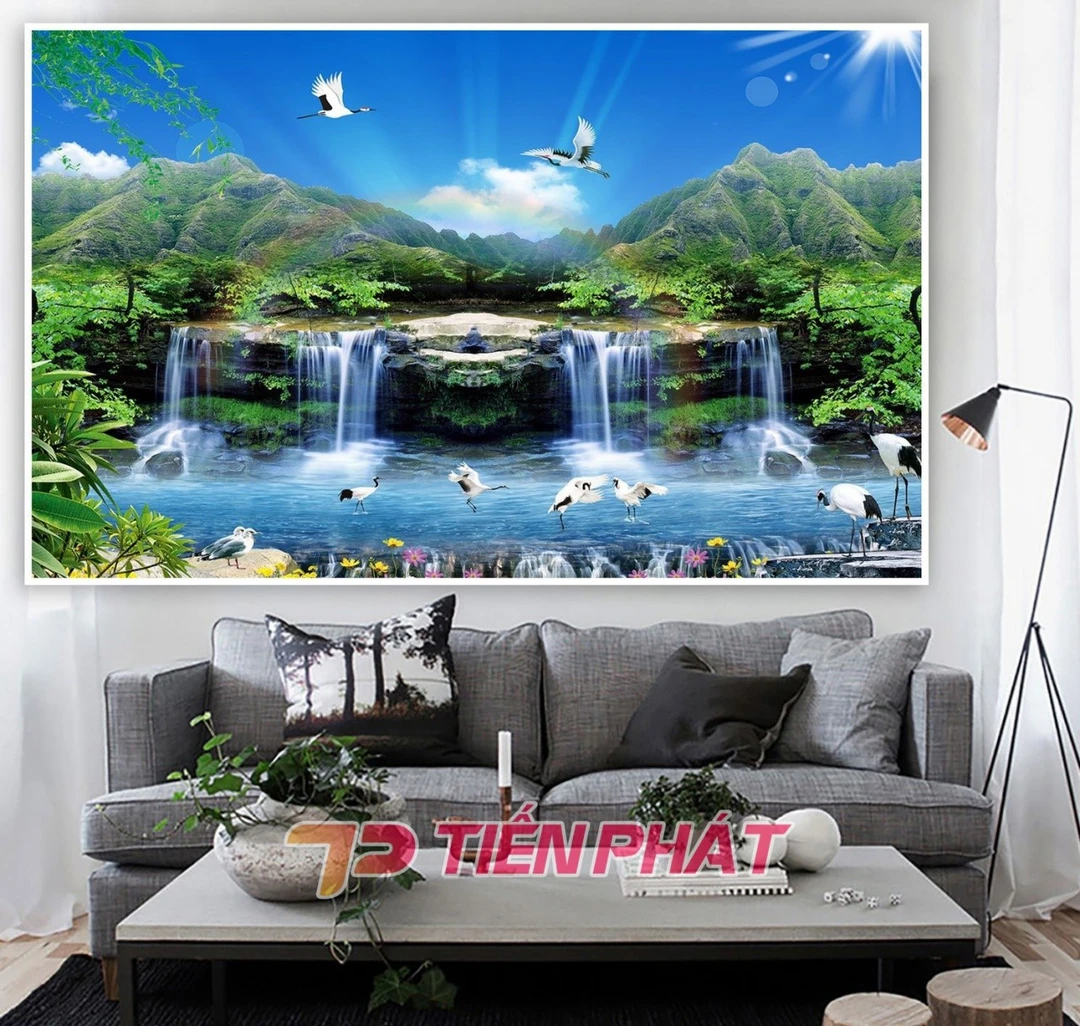 Tranh Dán Tường Thác Nước TN04