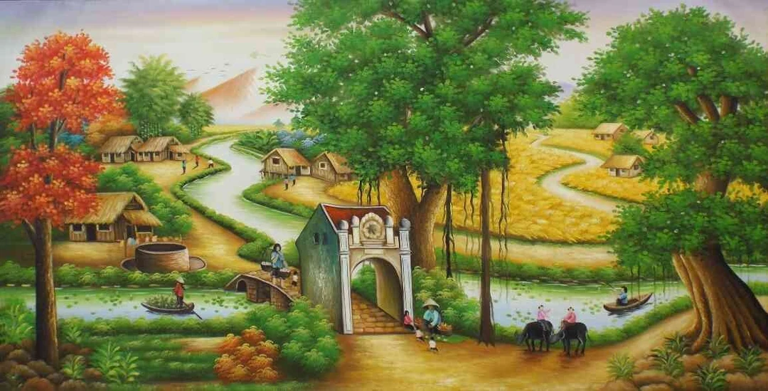 Tranh Dán Tường Đồng Quê DQ16