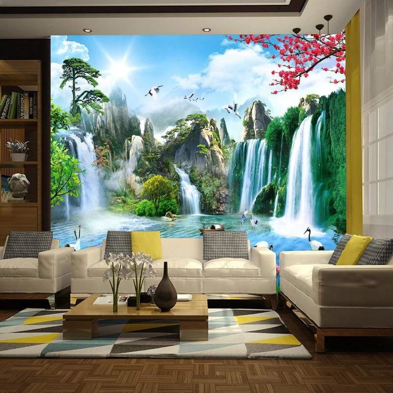 Tranh Dán Tường 3D Quang Cảnh Núi Rừng Đẹp Tiến Phát Nrtp07