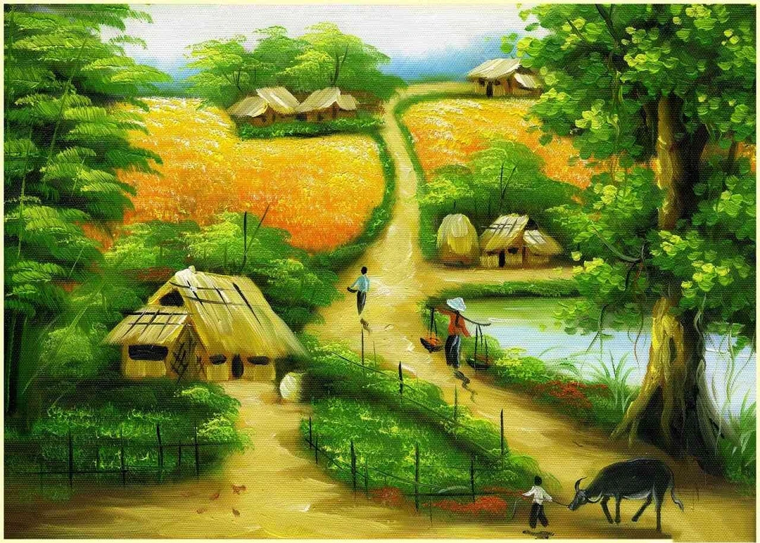 Tranh Dán Tường Đồng Quê DQ6