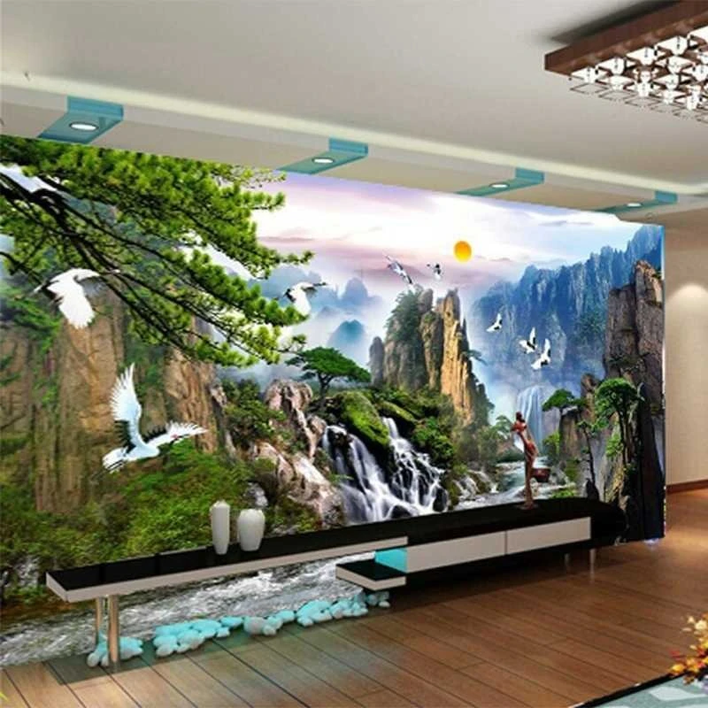 Tranh Dán Tường Sơn Thủy ST06