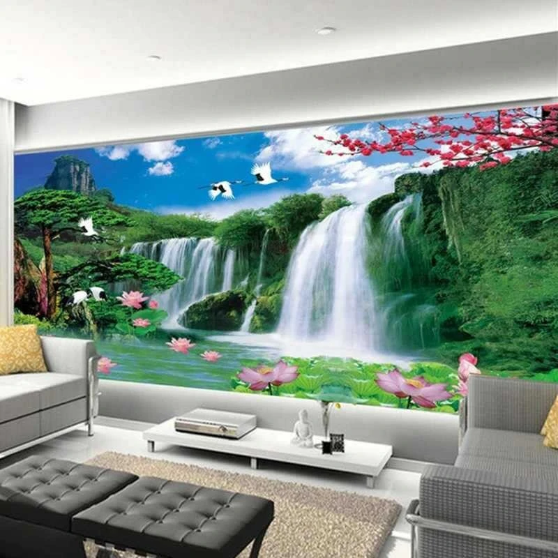 Tranh Dán Tường Sơn Thủy ST02