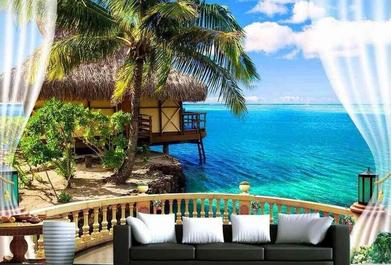 Tranh Dán Tường 3d Cảnh Biển- Đại Dương CB34