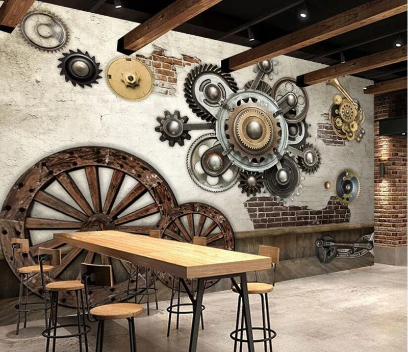 Tranh Dán Tường 3D Quán Coffee Qcf02