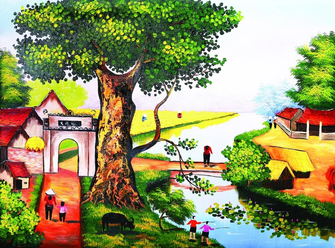 Tranh Dán Tường 3D Đồng Quê Tiến Phát Decor Dqtp12