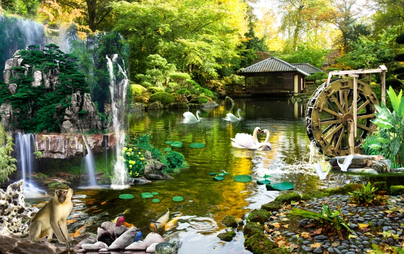 Tranh Dán Tường 3D Sơn Thủy Tiến Phát Sttp16