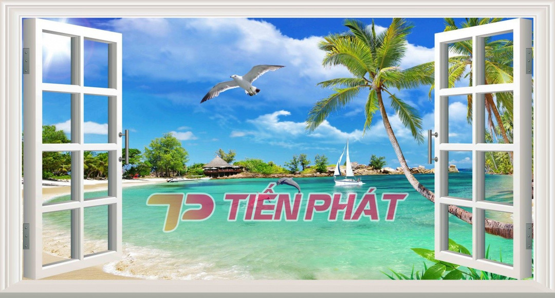 Tranh Dán Tường Cửa Sổ 3D CS01