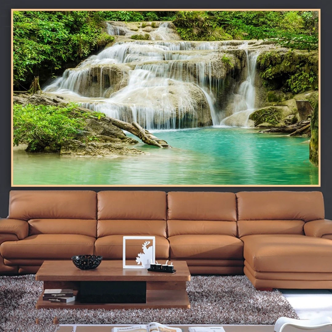 Tranh Dán Tường 3D Thác Nước Tiến Phát Decor Tntp77