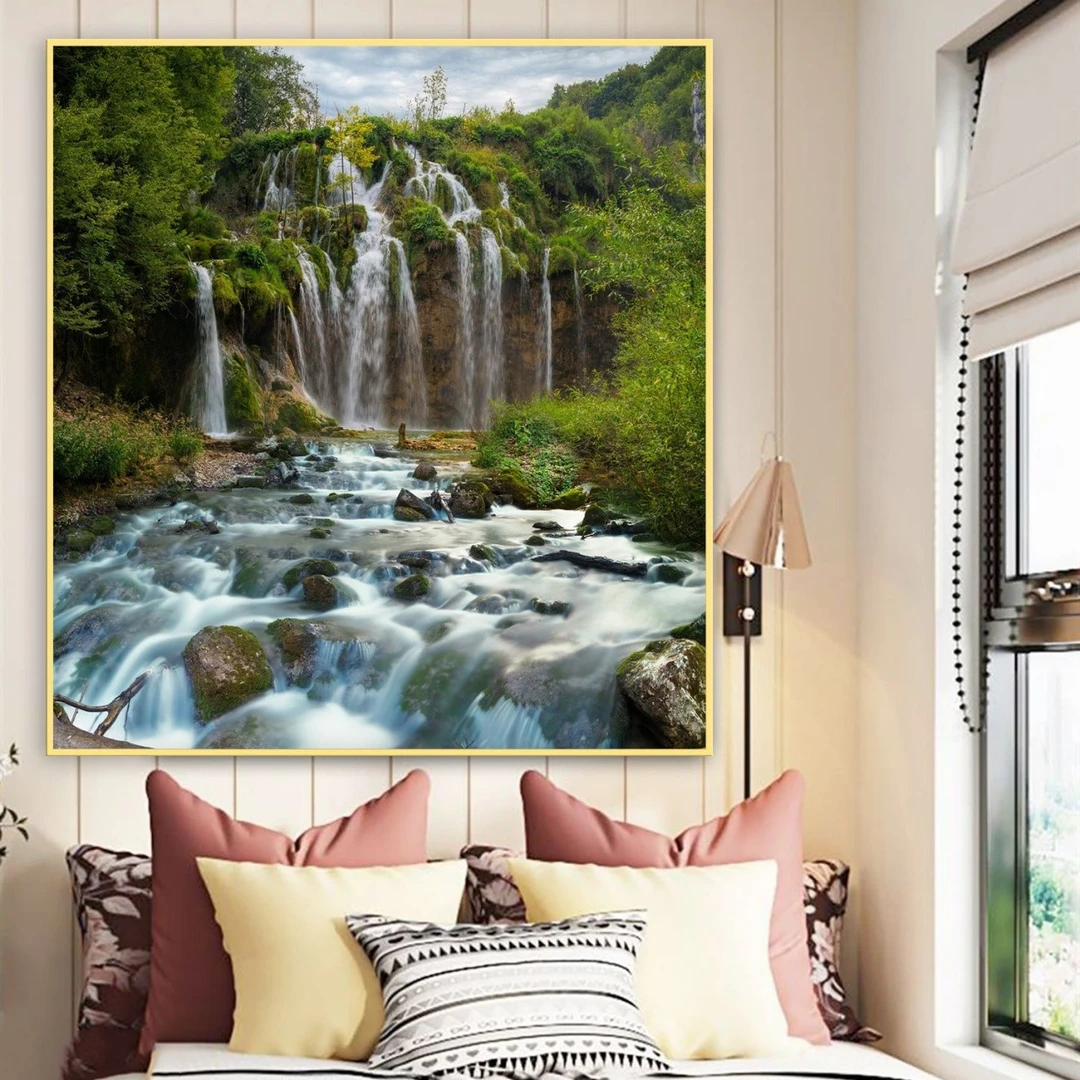 Tranh Dán Tường 3D Thác Nước Tiến Phát Decor Tntp86