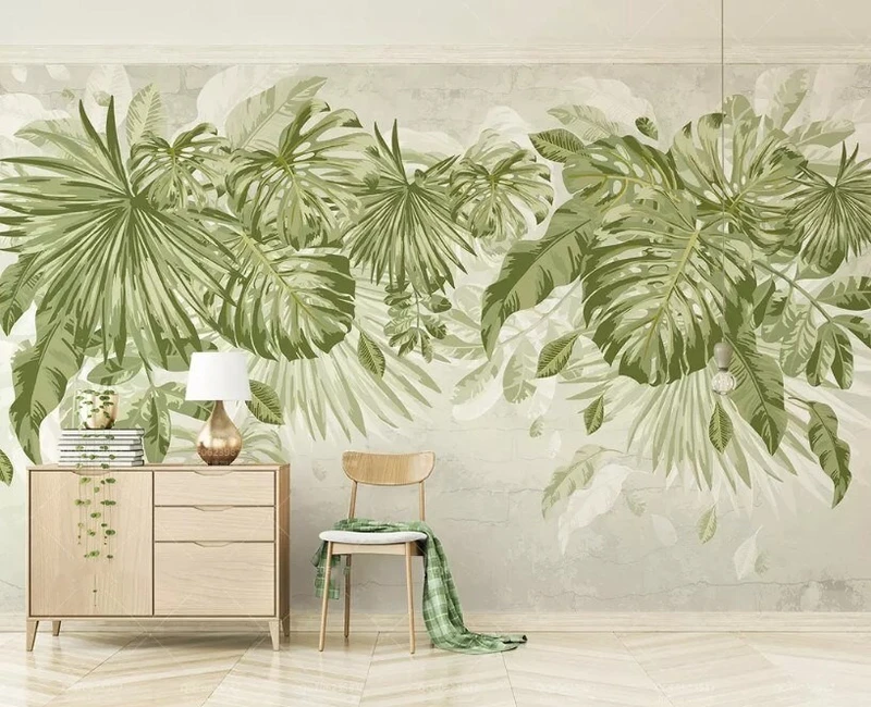 Tranh Dán Tường 3D Hoa Lá Nghệ Thuật Nhiều Màu Hlntnm06