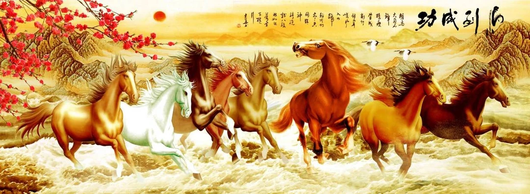 Tranh Dán Tường Mã Đáo Thành Công Tiến Phát Mdtc31