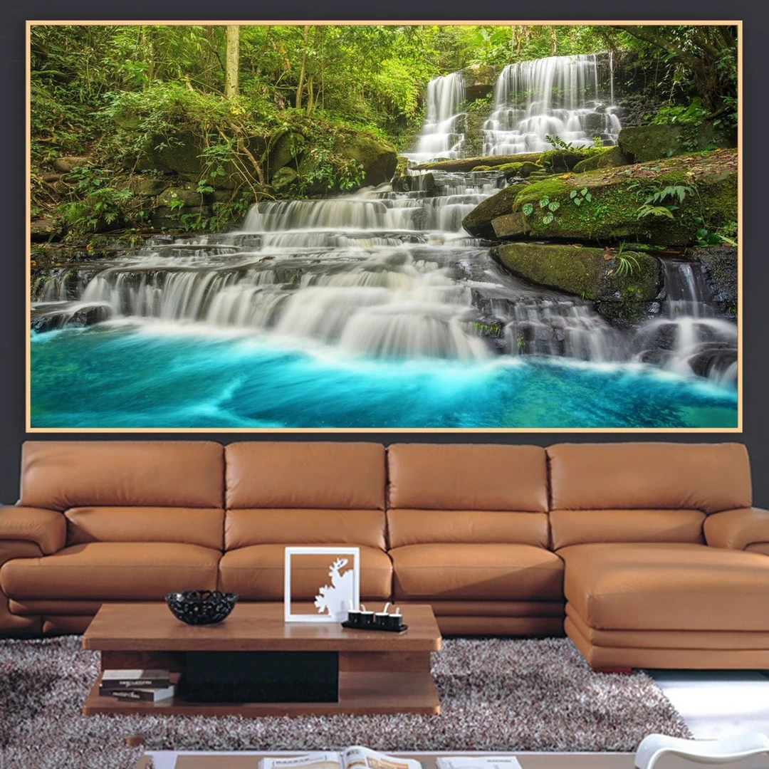 Tranh Dán Tường 3D Thác Nước Tiến Phát Decor Tntp84